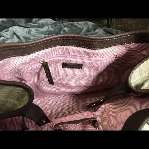 Dooney & Bourke Brown Leather Plaid Shoulder Bag - Picture 9 of 11